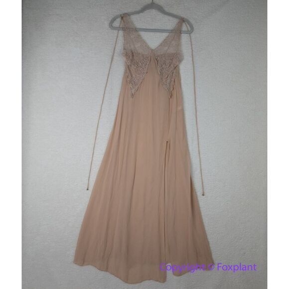 New! Free People Current Obsession Maxi Slip in Pink Sand Dune, size S - Picture 3 of 16